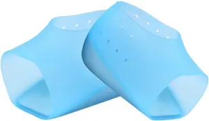 1 Pair Invisible Silicone Height Increase Insoles Comfortable Heel Pads for Men and Women Shock Absorbing Skid and Moisturizing Socks Heel Soles Blue