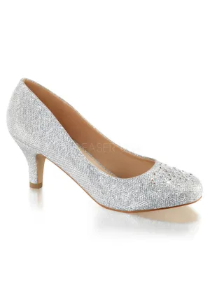 2 1/2" Kitten Heel, Pump Embellished w/RS Glitt