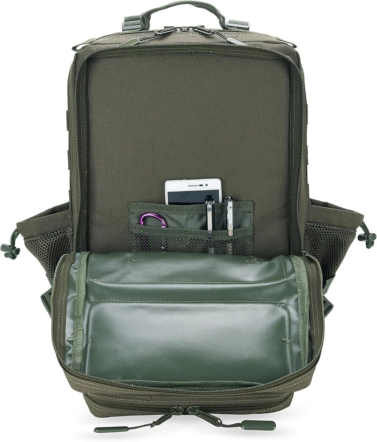 25L Military Tactical Backpack Small Army Assault Pack Molle Daypack for Men and Women for Work Travel Gym Outdoor Hiking Camping (Army Green)