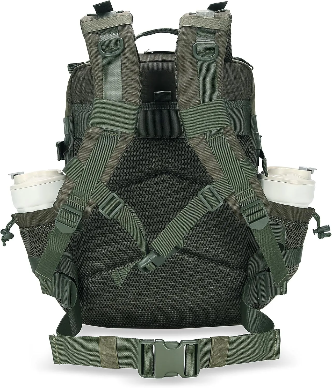 25L Military Tactical Backpack Small Army Assault Pack Molle Daypack for Men and Women for Work Travel Gym Outdoor Hiking Camping (Army Green)