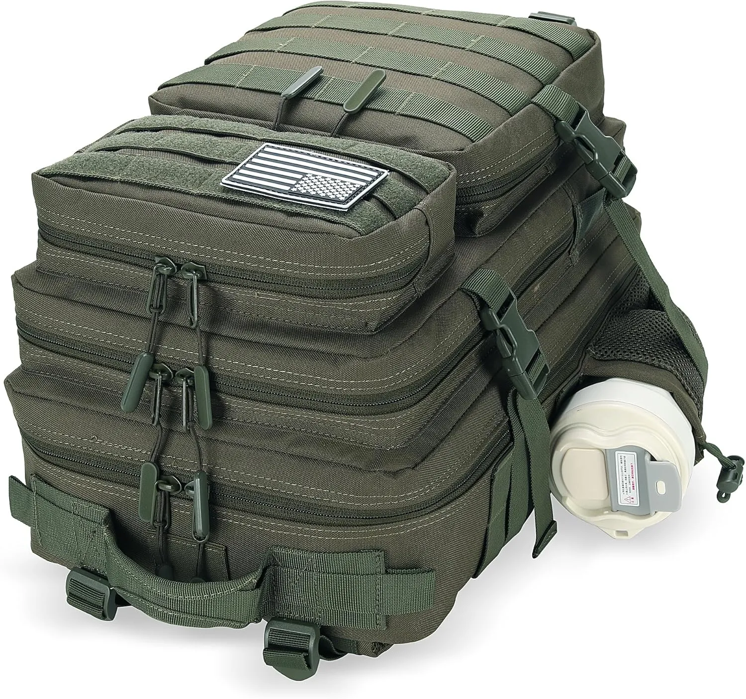 25L Military Tactical Backpack Small Army Assault Pack Molle Daypack for Men and Women for Work Travel Gym Outdoor Hiking Camping (Army Green)