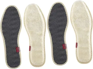 2Pairs Winter Imitation Wool Insoles Thickened Warm Breathable Shoe Pads for Men and Women Non Slip Comfortable Inserts for Sneakers Boots and Everyday Use
