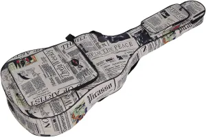 600D Water-Resistant Oxford Cloth Newspaper Style Stitched Padded Straps Gig Bag Guitar Carrying Case for 41Inchs Acoustic Classic Folk Guitar