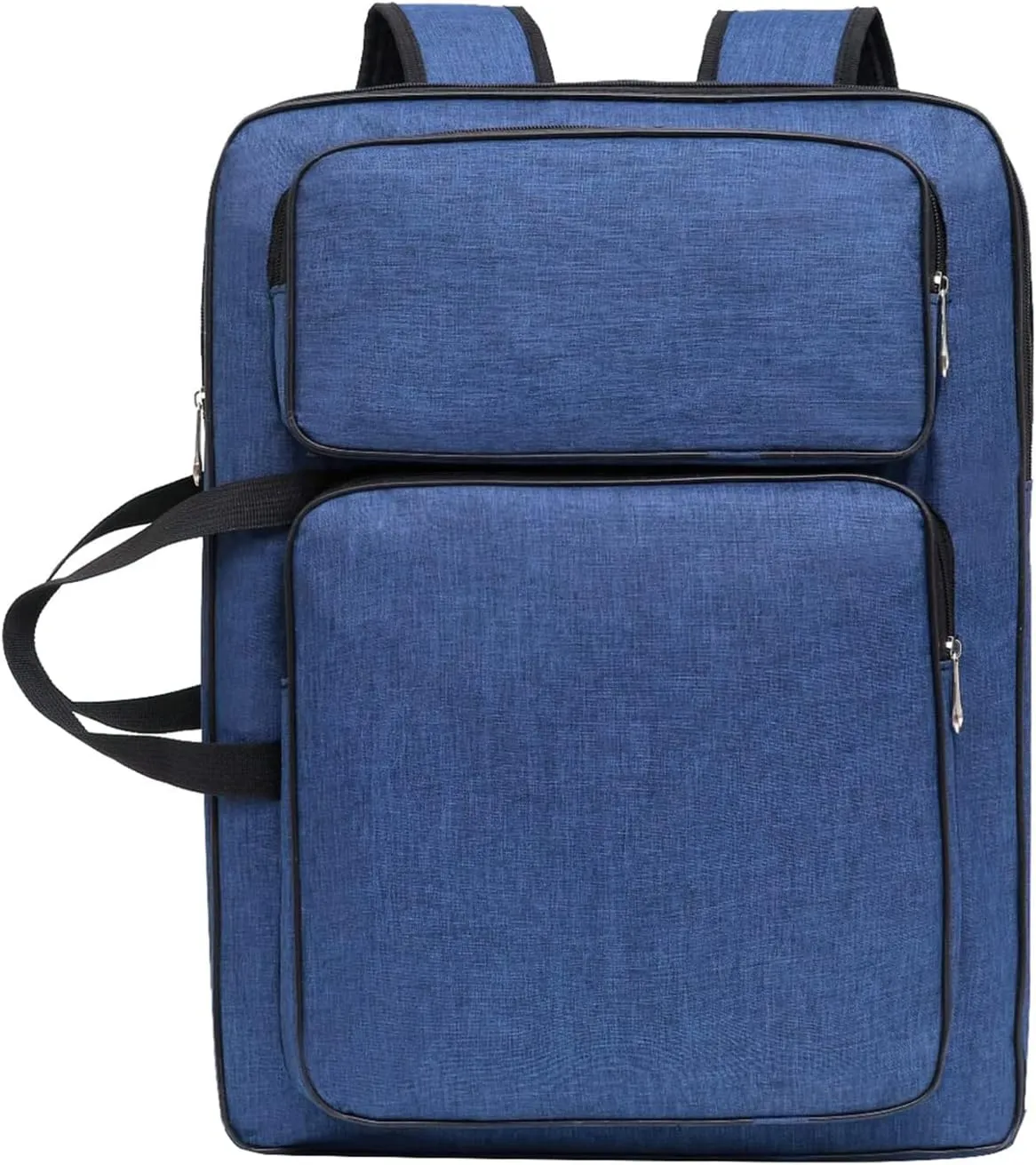 8K Artist Portfolio Carry Backpack Case Versatile Art Bags Waterproof Adjustable Drawing Board Backpack Art Storage Bags for Artworks Painting Drawing Sketching 19.7” x 14.6” x 2.4” (Blue)