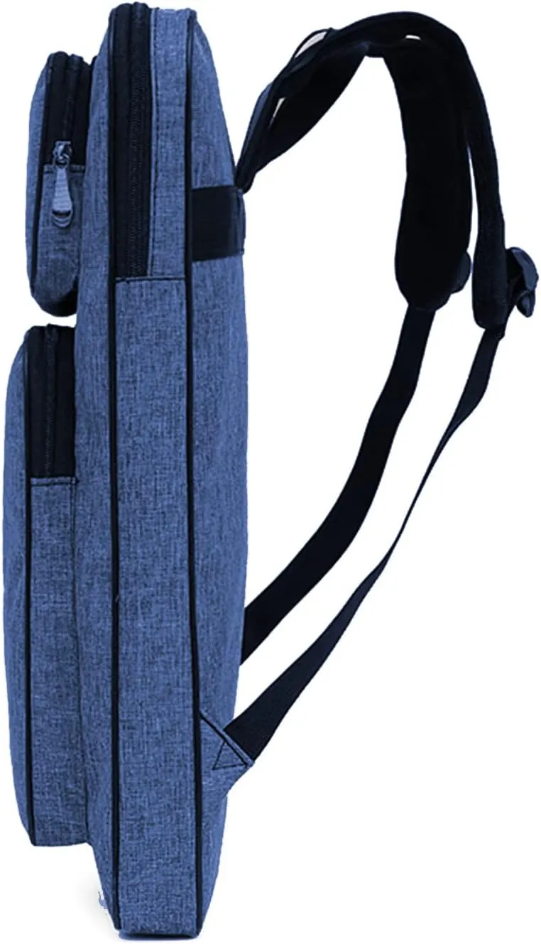 8K Artist Portfolio Carry Backpack Case Versatile Art Bags Waterproof Adjustable Drawing Board Backpack Art Storage Bags for Artworks Painting Drawing Sketching 19.7” x 14.6” x 2.4” (Blue)