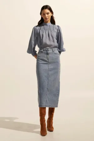 Accord Skirt-Washed Denim