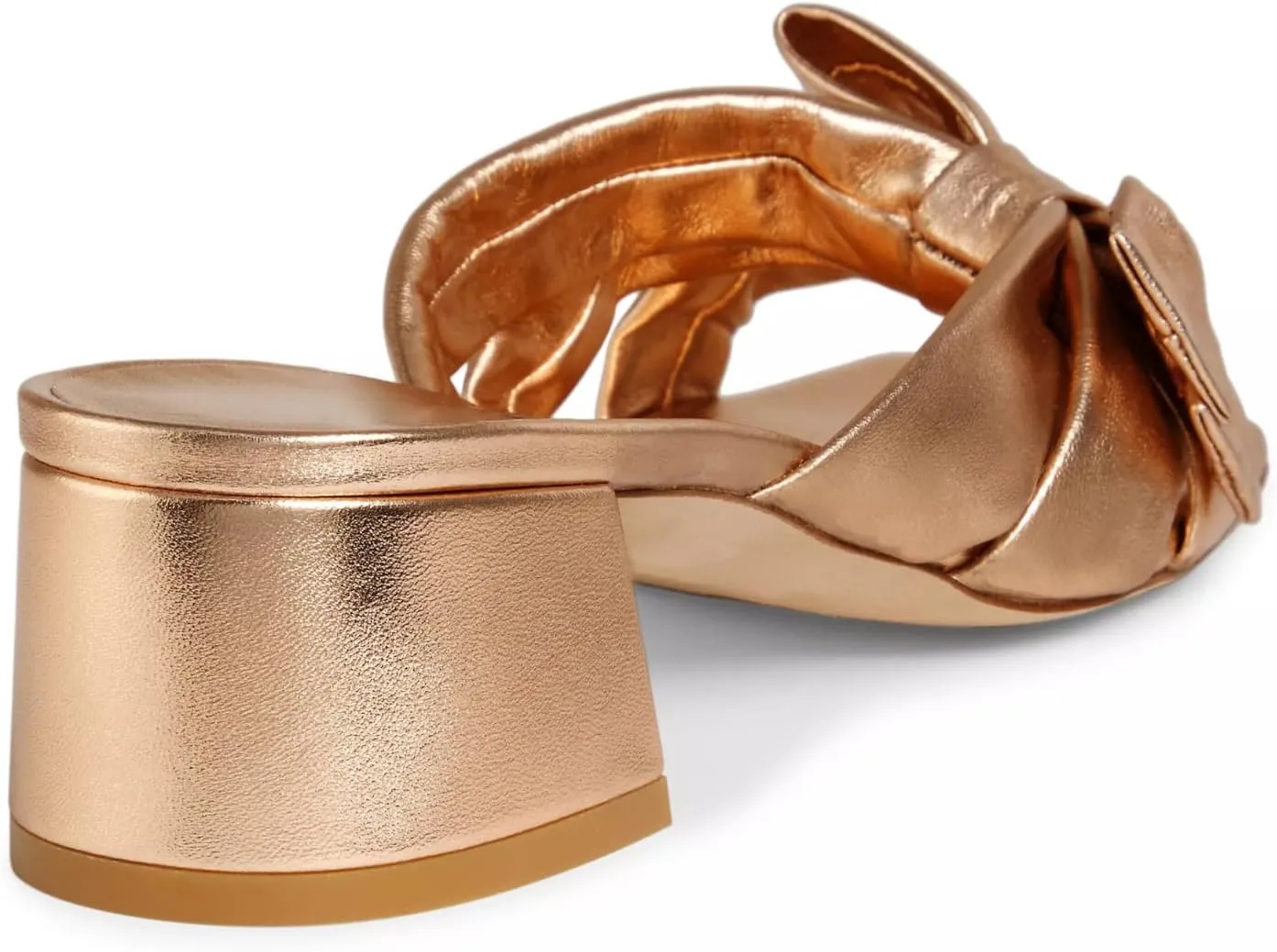 Adrizzlein Mules for Women Heels Bow Heels Mules Square Open Toe Chunky low Heel Sandals Slip On Summer Slides Dress Shoes