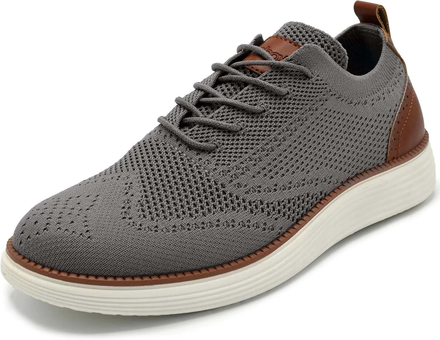 AKADEMIKS Men's Olney Wingtip Knit Oxford, Sleek Breathable Dress Shoes