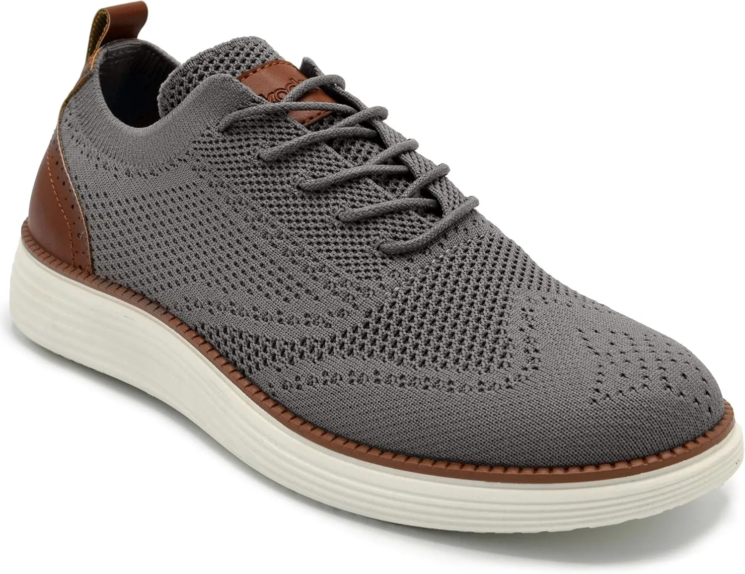 AKADEMIKS Men's Olney Wingtip Knit Oxford, Sleek Breathable Dress Shoes