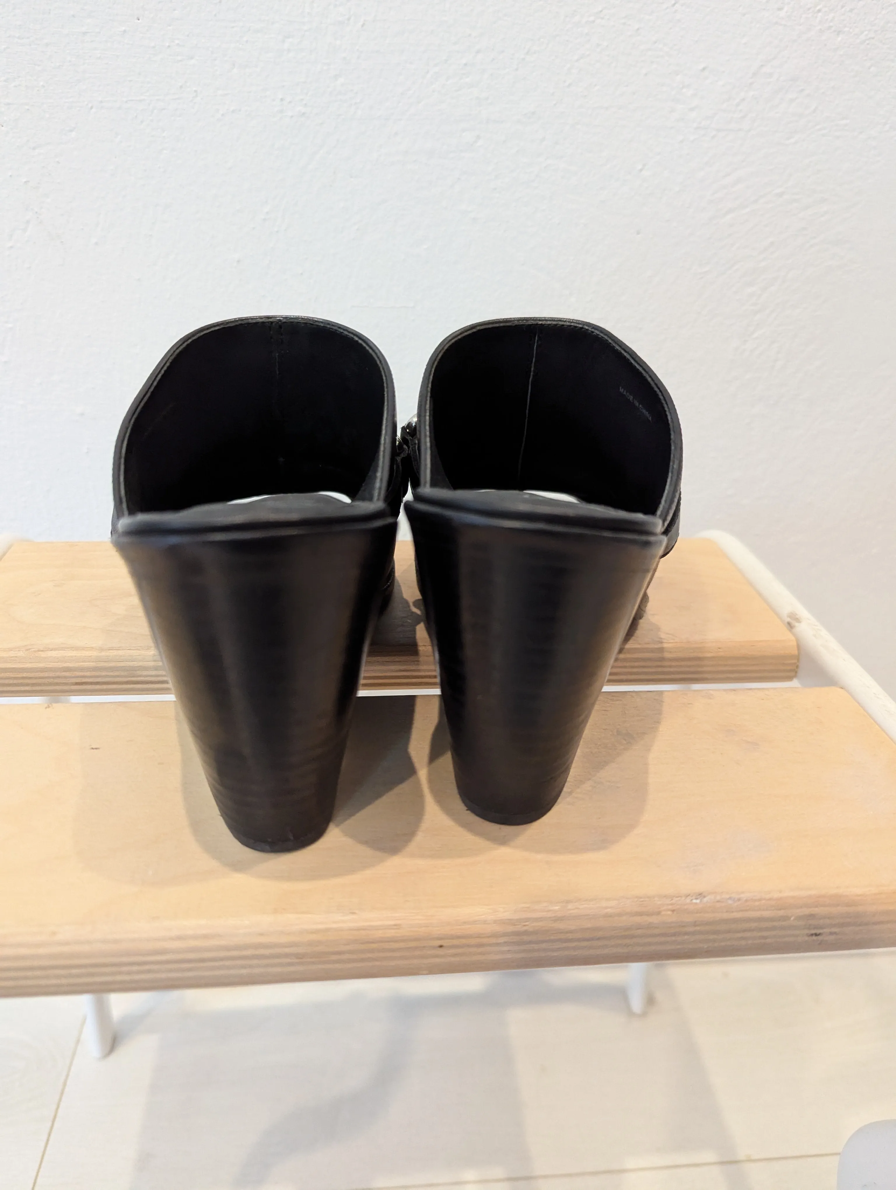 All Saints Black Wedged Mule 5