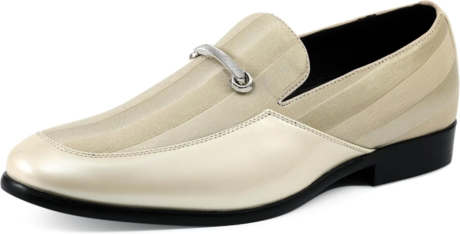 Amali Fay Velvet Men’s Slip-On Shoes with Gold Chain Ornament Dress Shoes for Men Velvet Formal Loafers for Men The Original Smoking Men Tuxedo Dress Shoes