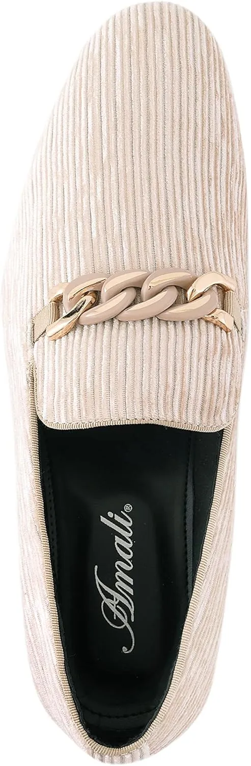Amali Fay Velvet Men’s Slip-On Shoes with Gold Chain Ornament Dress Shoes for Men Velvet Formal Loafers for Men The Original Smoking Men Tuxedo Dress Shoes