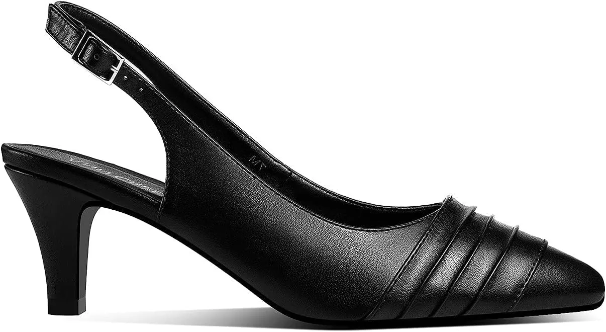 ANN CREEK 'Lossom' Women's Dressy Sandals Pump Shoes with 2.5 inch Kitten Heel  Half Size Available