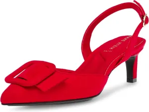 Anne Klein Womens IVA Faux Suede Slingback Pumps