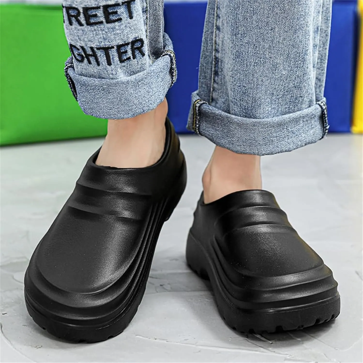 Armadillo Chef Shoes for Women Comfortable Slip On Kitchen Garden Nurse Shoes Solid Color Oil Resistant Work Clogs Lightweight Waterproof Chef Mules