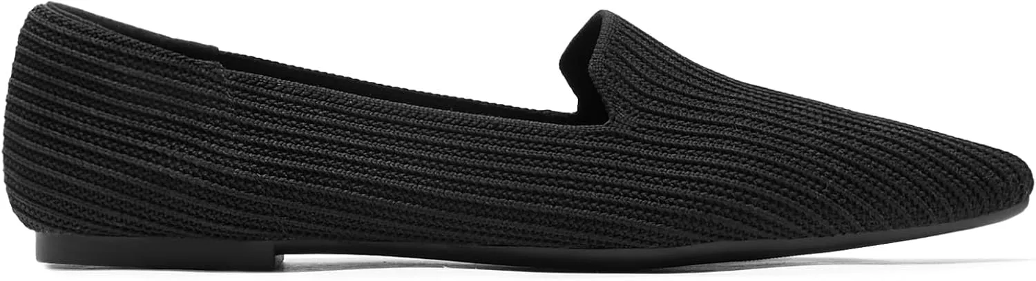 Arromic Women Loafers Flats Comfortable Pointed Toe Loafer Flat Washable Knit Slip On Women Flats for Office Work Casual