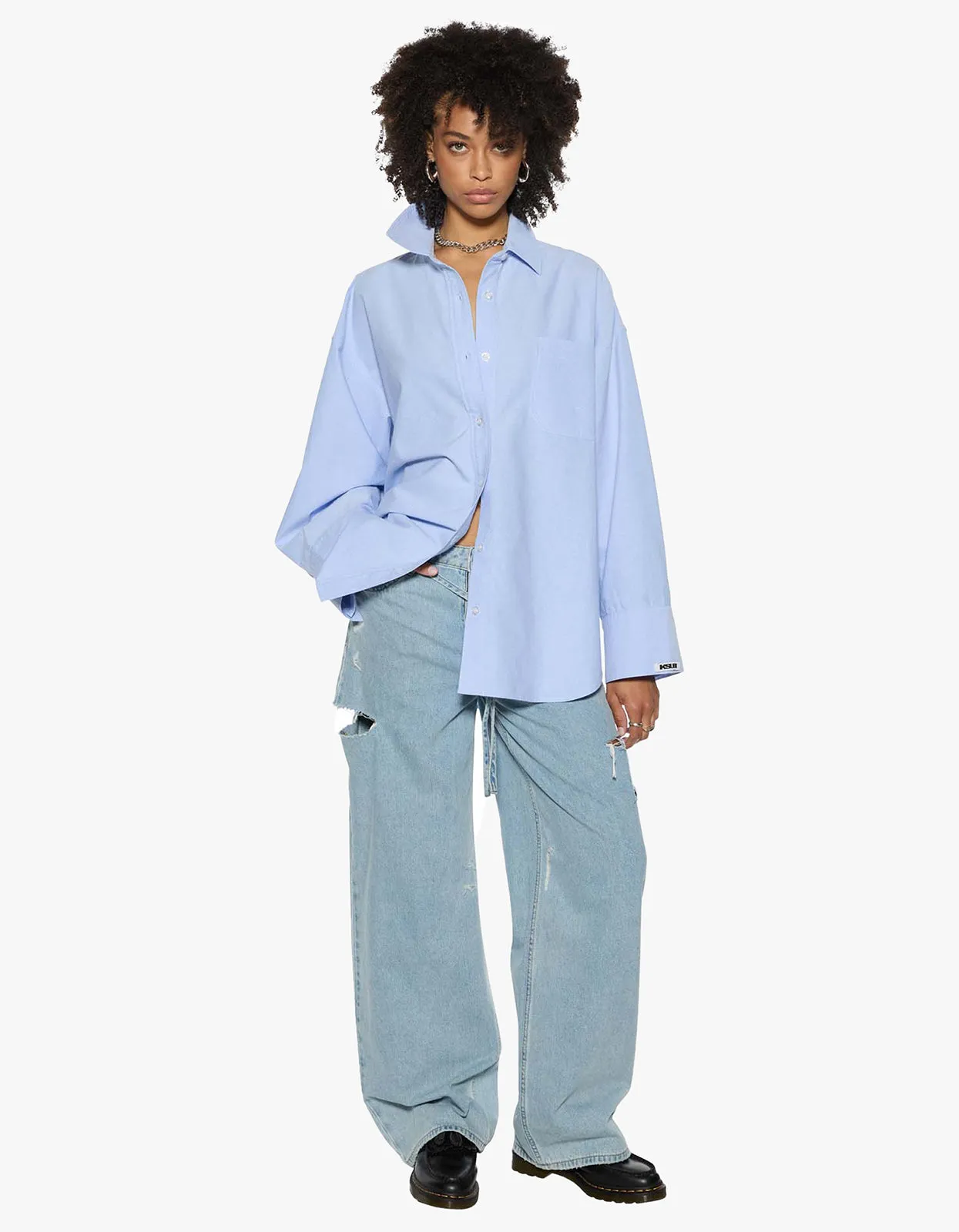 Astra L/S Shirt - Blue Oxford
