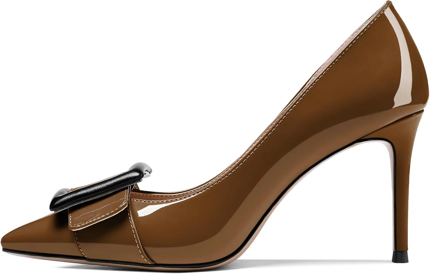 AUMOTED Women Pumps Pointed Toe High Heel 3.4 Inch Party Stiletto Heels Dressy Office Shoes