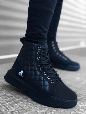 BA0159 Lace-Up Men's High Sole Sneaker Sport Boots