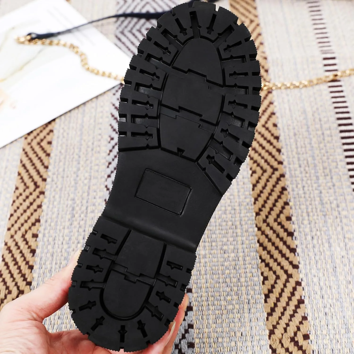 Black Oxford Shoes for Women Platform Chunky Patent Leather Shoes for Women's Classic Comfortable Business Casual Work