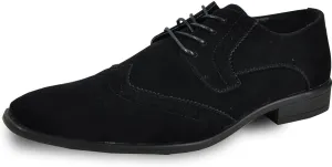 bravo! Men Dress Shoe King Classic Lace-up Oxford Plain or Cap Toe or Wingtip Leather Sock Medium and Wide Width Size from 6 to 18 Black Brown Cognac Blue Purple Red