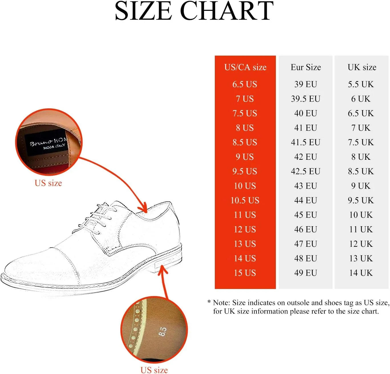 Bruno Moda Italy Prince Men's Classic Modern Oxford Wingtip Lace Dress Shoes