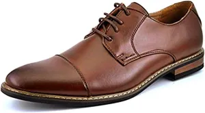 Bruno Moda Italy Prince Men's Classic Modern Oxford Wingtip Lace Dress Shoes