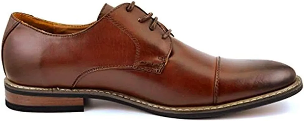 Bruno Moda Italy Prince Men's Classic Modern Oxford Wingtip Lace Dress Shoes