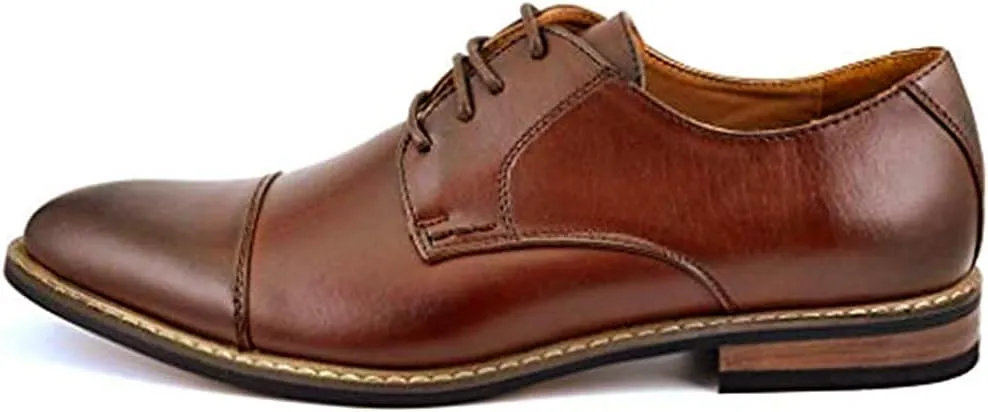 Bruno Moda Italy Prince Men's Classic Modern Oxford Wingtip Lace Dress Shoes