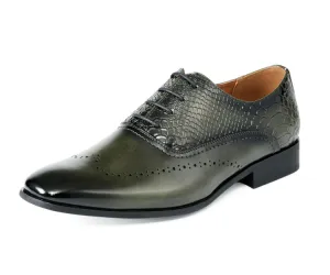 Burke Olive Wingtip Oxfords