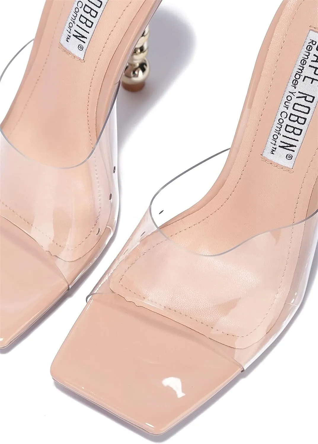Cape Robbin High Heel Open Toe Slip On Mule Slide Sandals For Women