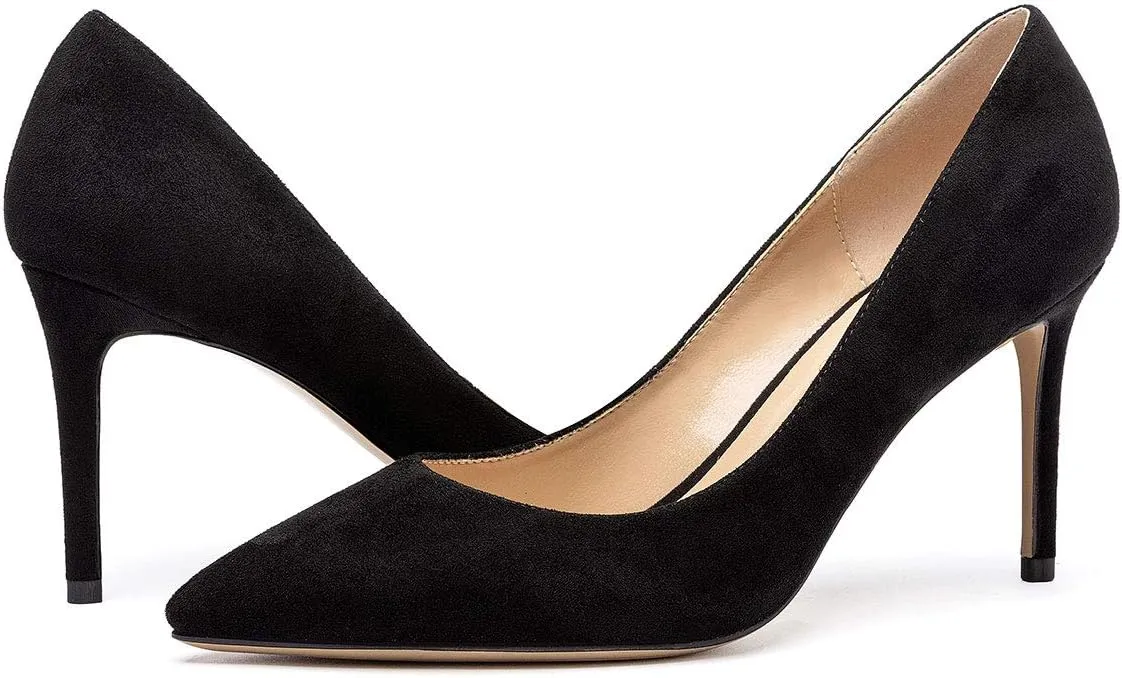 Castamere Womens Basic High Heels Pumps Slip-on Pointy Toe Stilettos 8.5 CM Heel