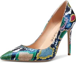 Castamere Womens High Heels Stilettos Pumps Slip-on Sexy Pointy Toe Basic Pump 10CM Heels