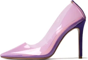Castamere Womens High Heels Transparent Pumps Slip-on Sexy Clear Pointy Toe 10CM Heels