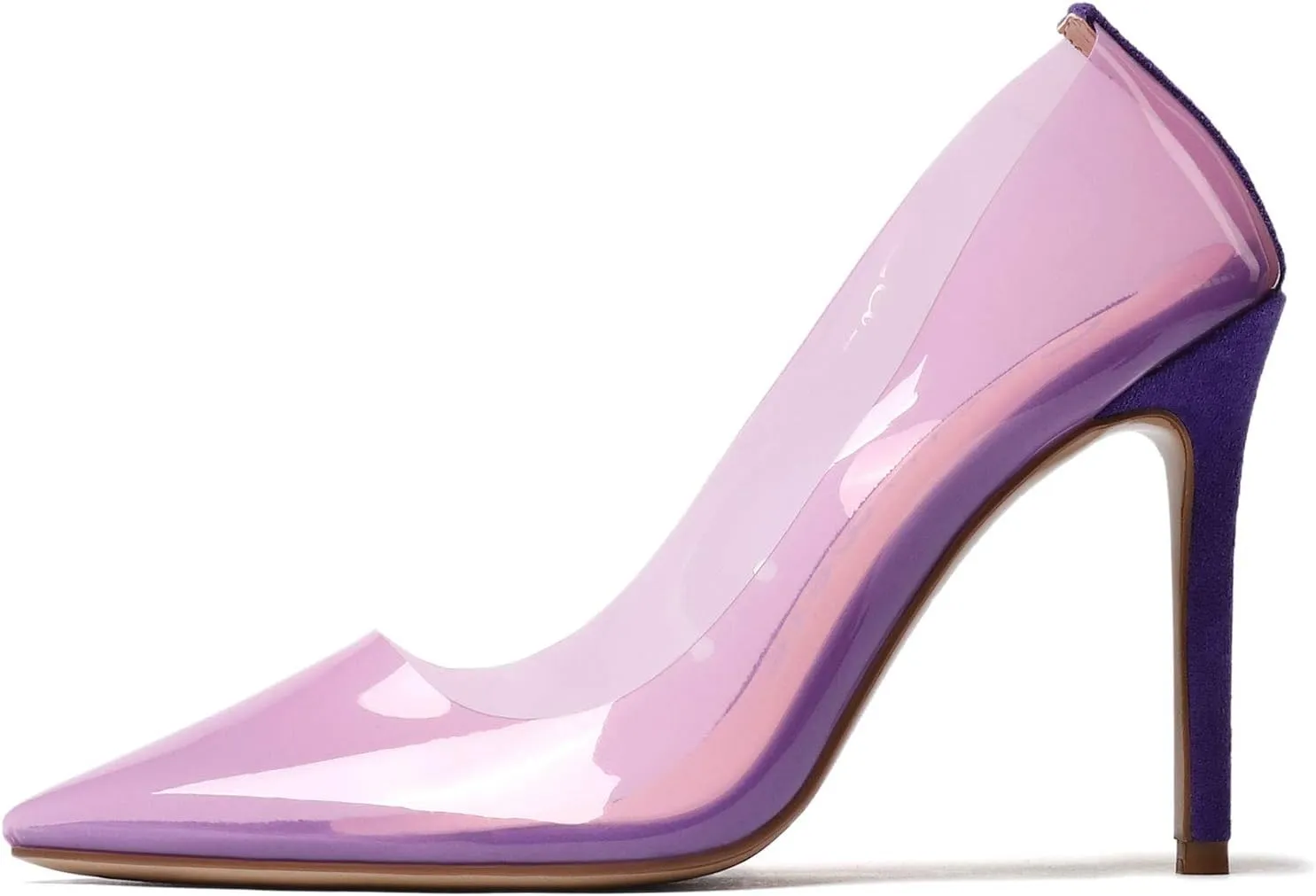 Castamere Womens High Heels Transparent Pumps Slip-on Sexy Clear Pointy Toe 10CM Heels