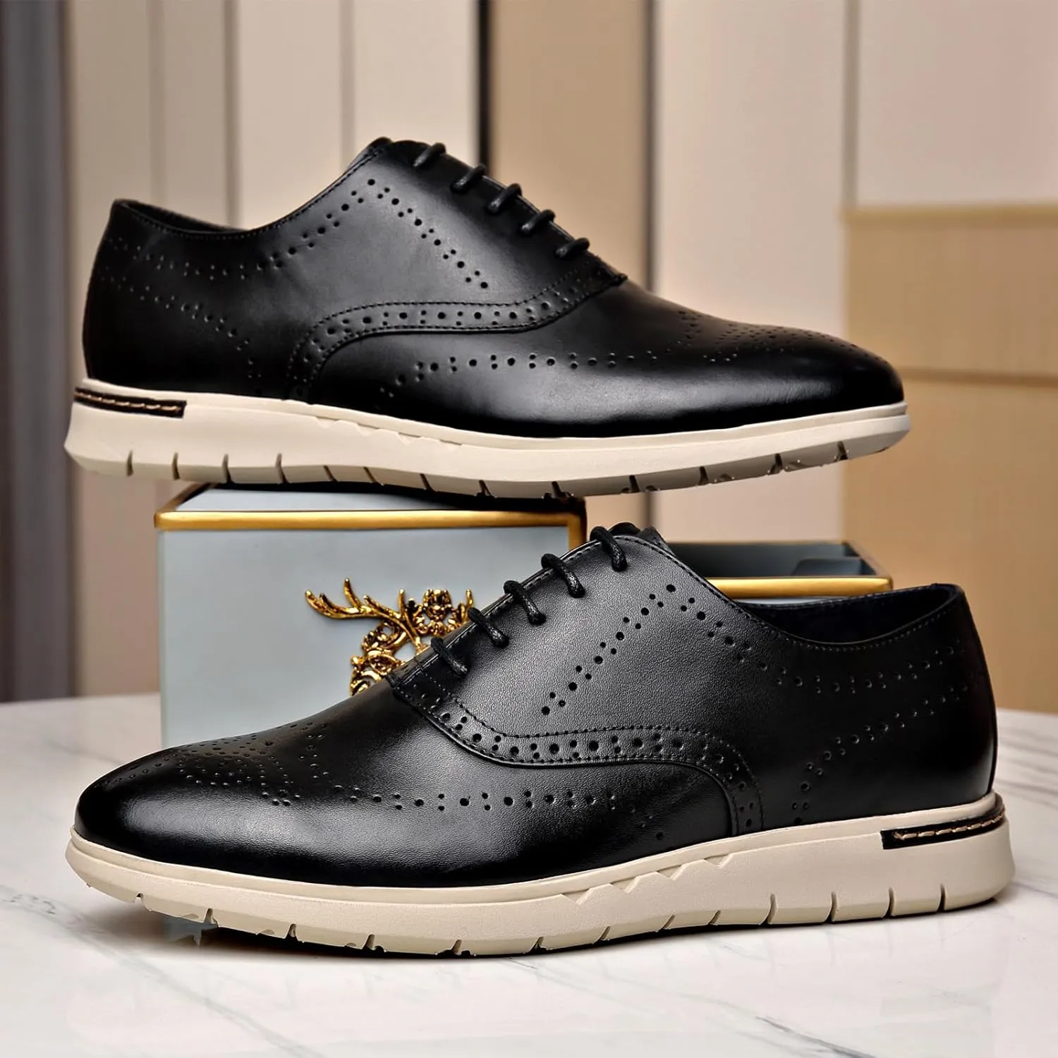 Casual Dress Shoes for Men, Business Casual Oxfords Wingtip