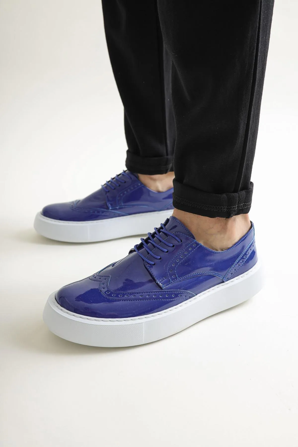 CH149 BT Patent Leather Men's Sneaker Casual Shoes