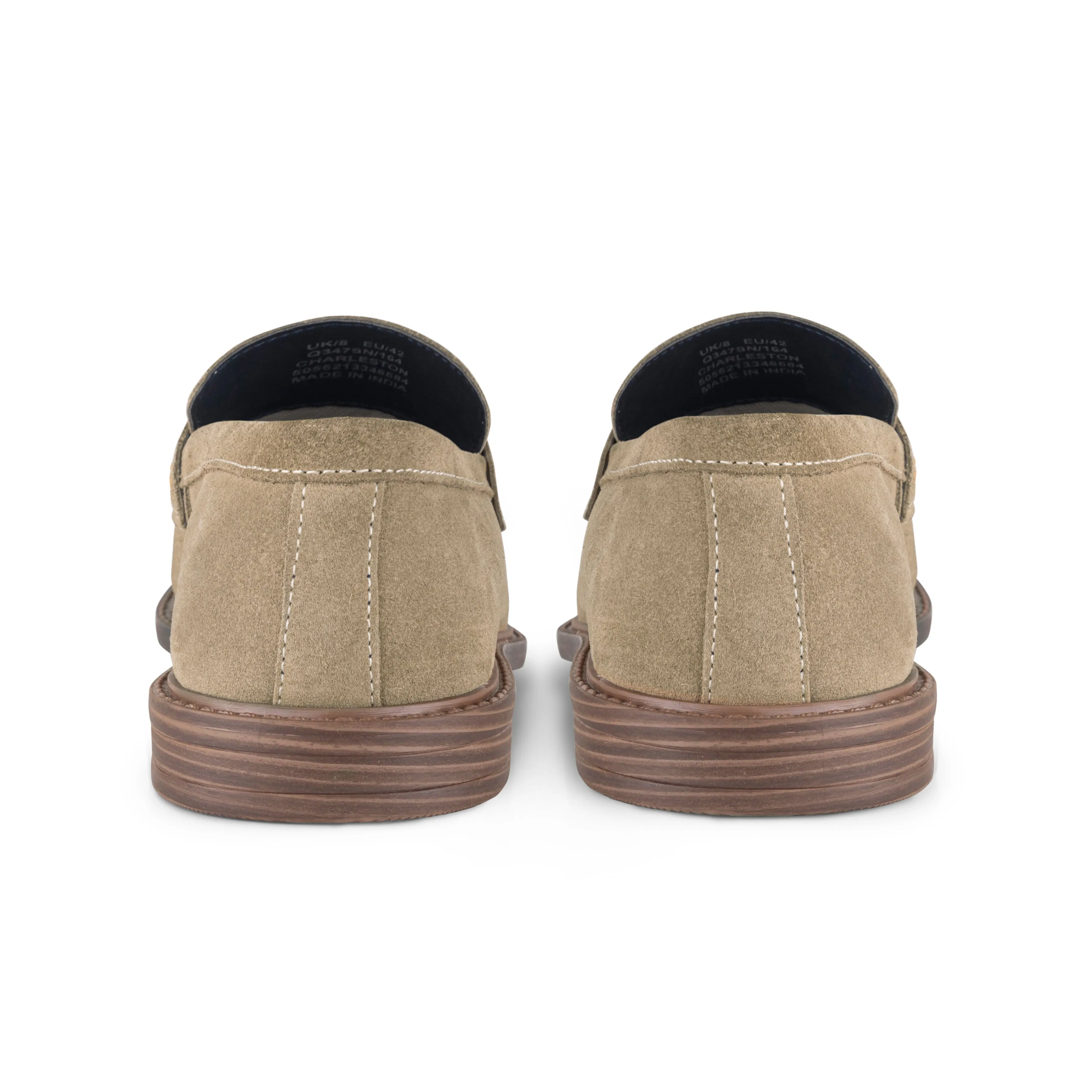 Charleston Suede Leather Tassel Loaferss - Sand