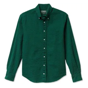 Classic Button Down - Junebug Green Seersucker