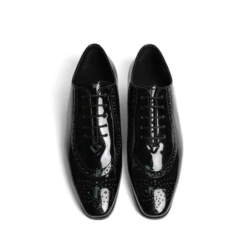 Classic Patent Shiny Leather Oxford Shoes