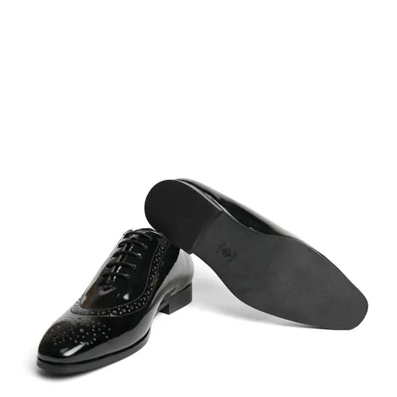 Classic Patent Shiny Leather Oxford Shoes