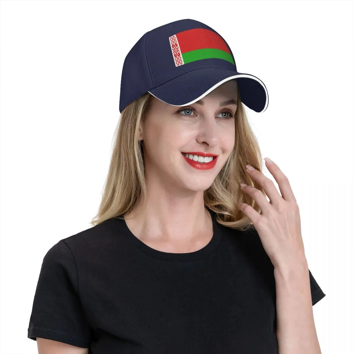 Classic Sandwich Baseball Cap-Belarus Flag Adjustable Unisex Sports Hat for Running Outdoor Four Seasons Comfortable