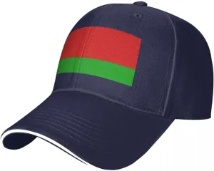 Classic Sandwich Baseball Cap-Belarus Flag Adjustable Unisex Sports Hat for Running Outdoor Four Seasons Comfortable