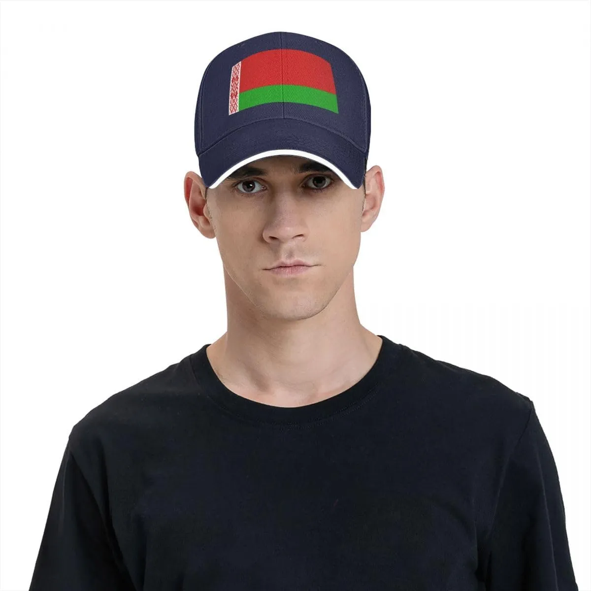Classic Sandwich Baseball Cap-Belarus Flag Adjustable Unisex Sports Hat for Running Outdoor Four Seasons Comfortable