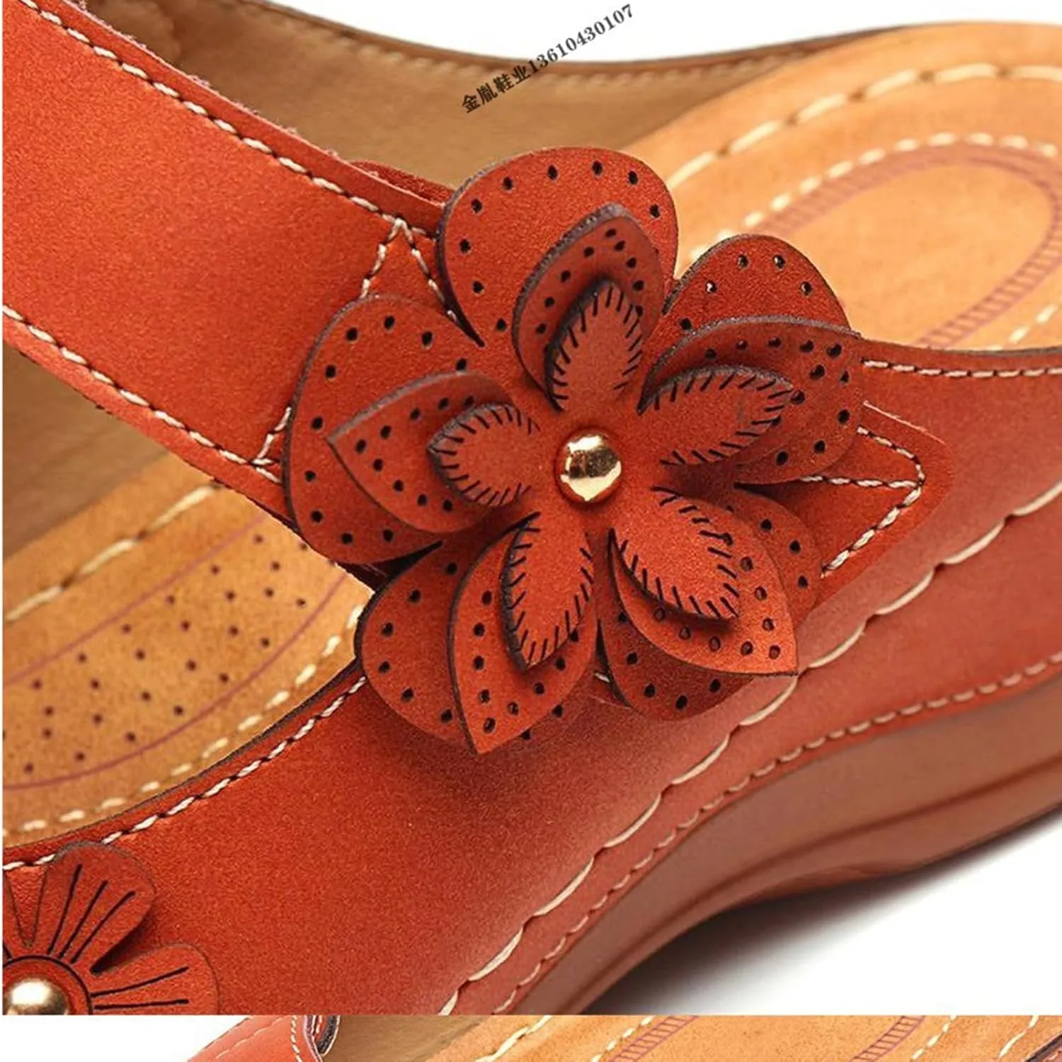 Clogs for Women Mules Shoes Comfortable Dressy Summer Closed Toe Wedge Sandals Fashion Hook and Loop Fastener Slipper Backless Low Wedge Slip On Shoes