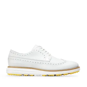 Cole Haan Men's Original Grand Wingtip Oxford Golf, White/White Wp, 9.5
