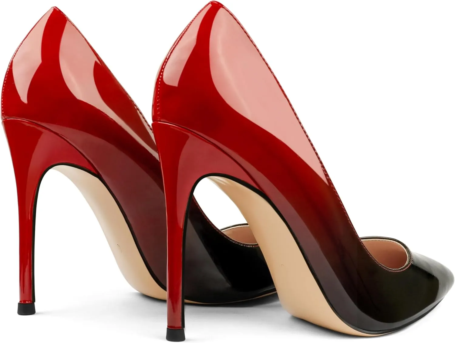 COLETER Women's 4 Inch Pumps Pointy Toe Wedding Dress Shoes Slip on Stiletto Pumps