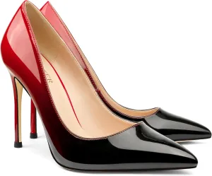 COLETER Women's 4 Inch Pumps Pointy Toe Wedding Dress Shoes Slip on Stiletto Pumps