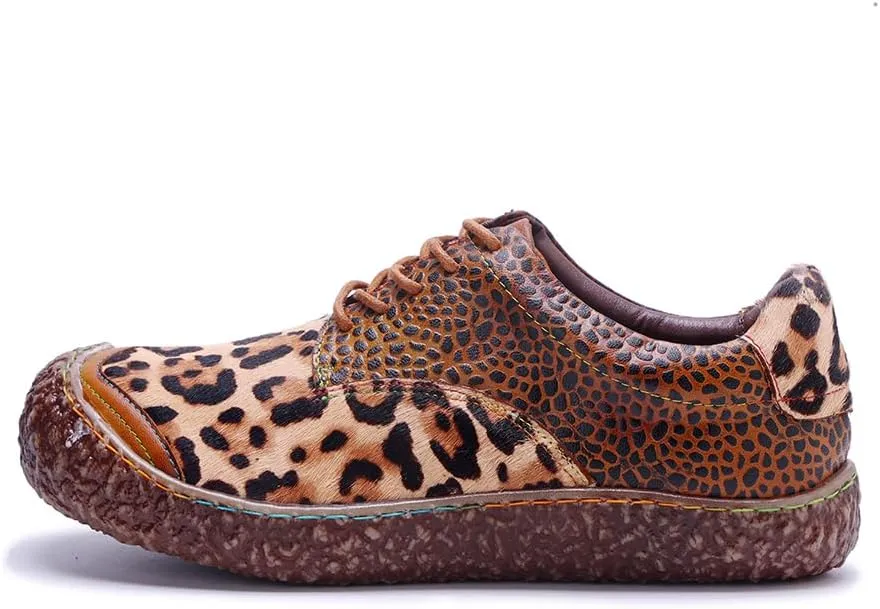 CrazycatZ Women's Leather Oxford Shoes Perforated Lace up Wingtip Colorful