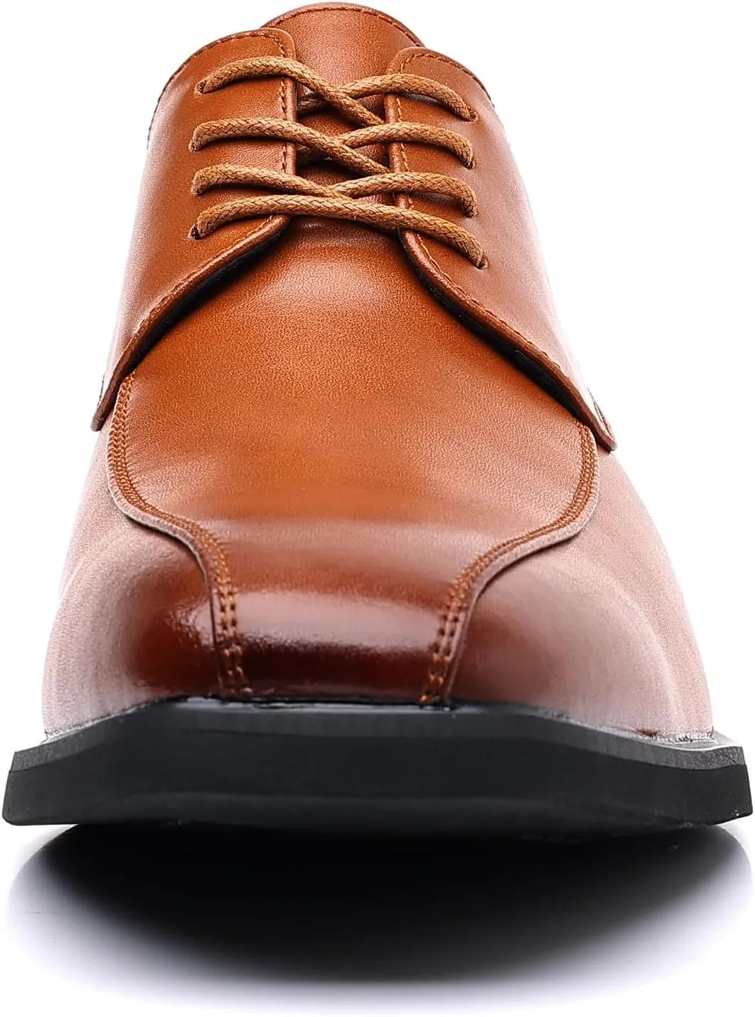 DADAWEN Men's Square Toe Business Dress Shoes Classic Lace Up Formal Oxford Shoes